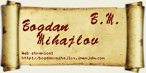 Bogdan Mihajlov vizit kartica